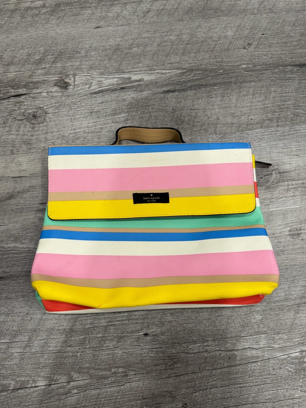 Kate spade multicolor stripe cosmetic bag